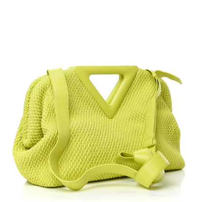 Bottega Veneta Lambskin Knit Large The Point Triangle Bag Seagrass 3 of 9