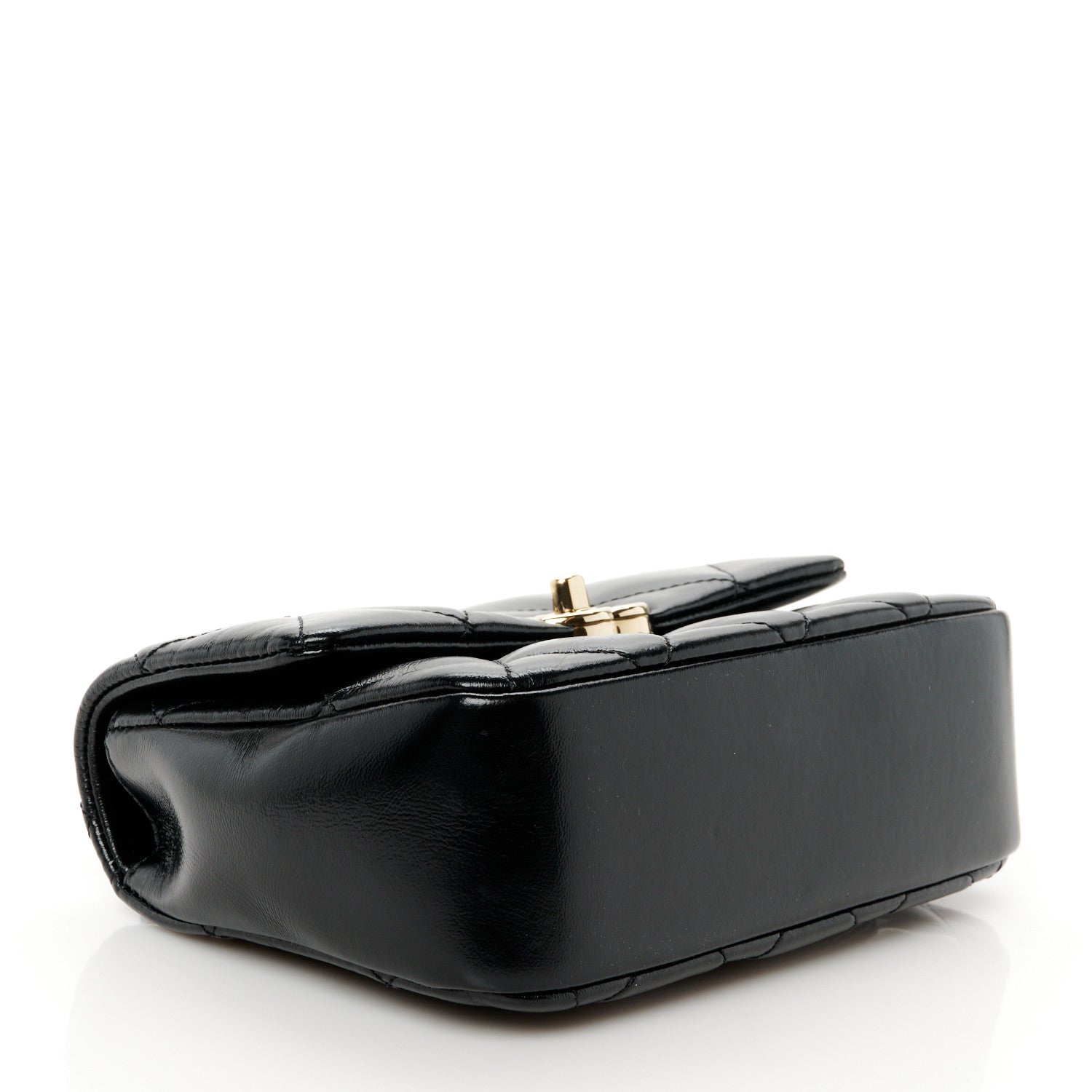 Chanel Shiny Lambskin Quilted Mini Coco Trip Flap Bag Black 7 of 19