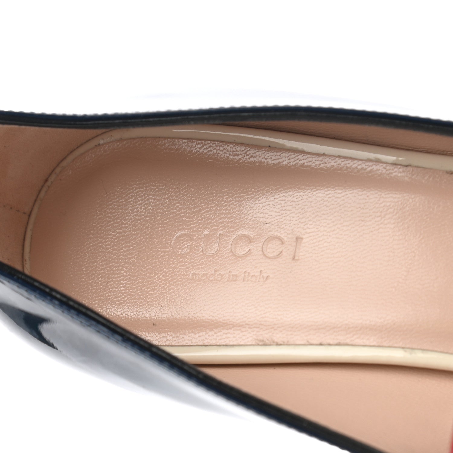 Gucci Vernice Studded GG Marmont Fringe 50mm Loafer Pumps 38 Blue Agata Hibiscus Red Mystic White 7 of 10