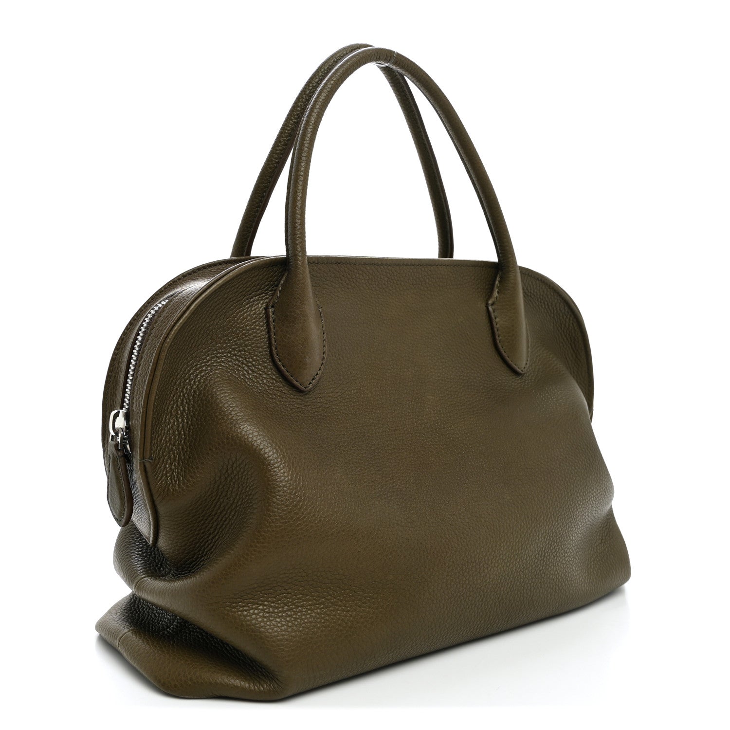 The Row Grained Saddle Calfskin Agnes Bag Truffle 3 of 9