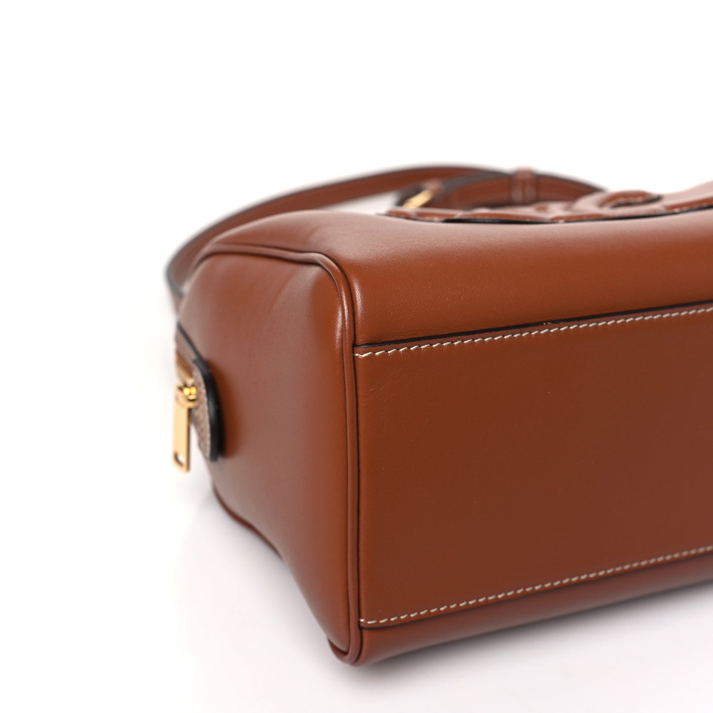 Smooth Calfskin Triomphe Small Boston Bag Tan