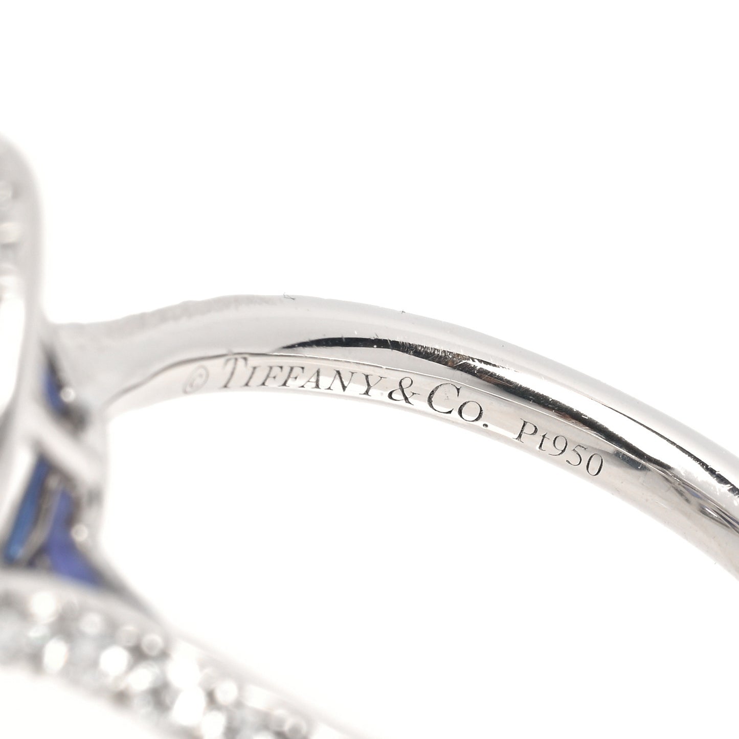 Platinum Diamond Tanzanite Soleste Pear Cut Ring 52 6