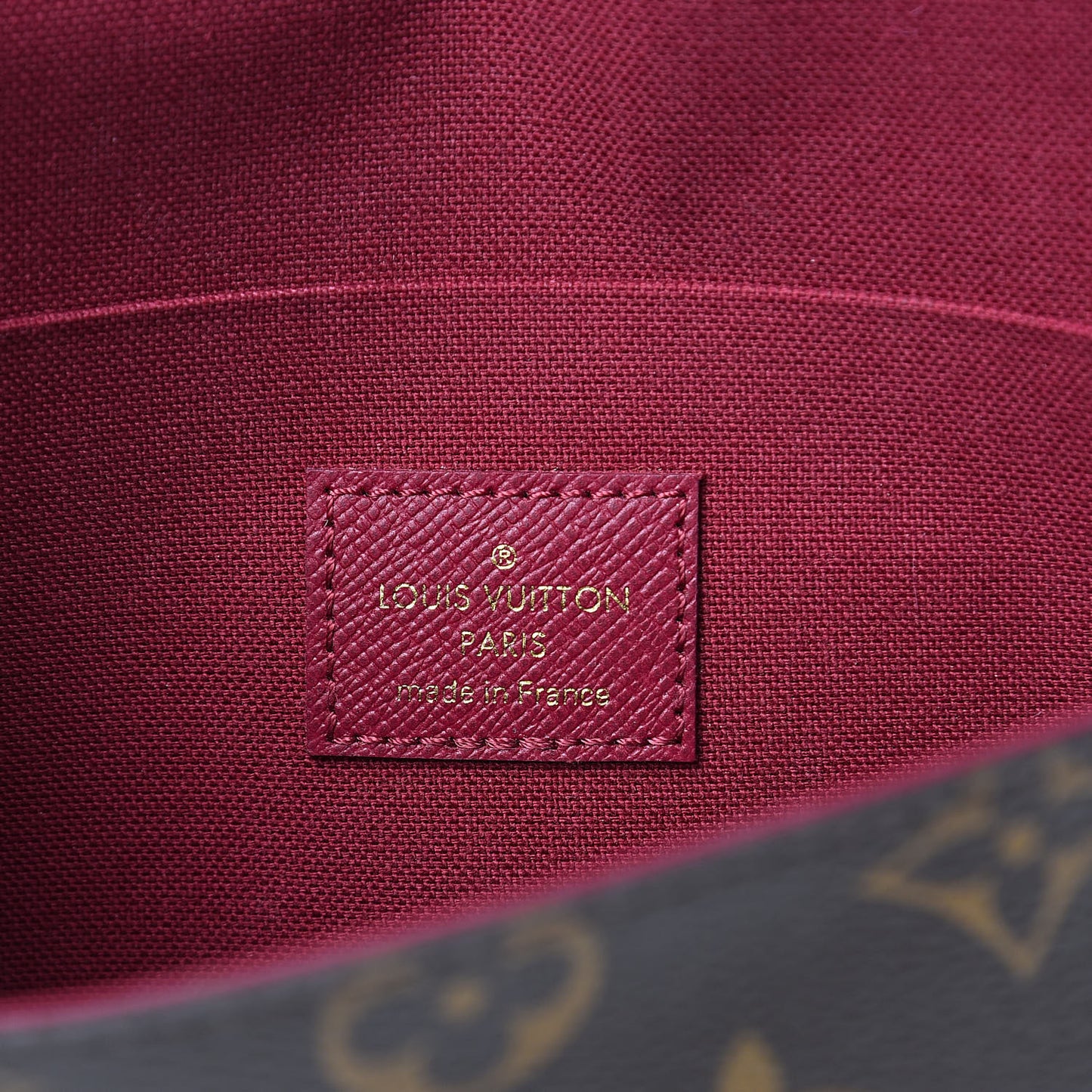 Monogram Pochette Felicie Chain Wallet Fuchsia