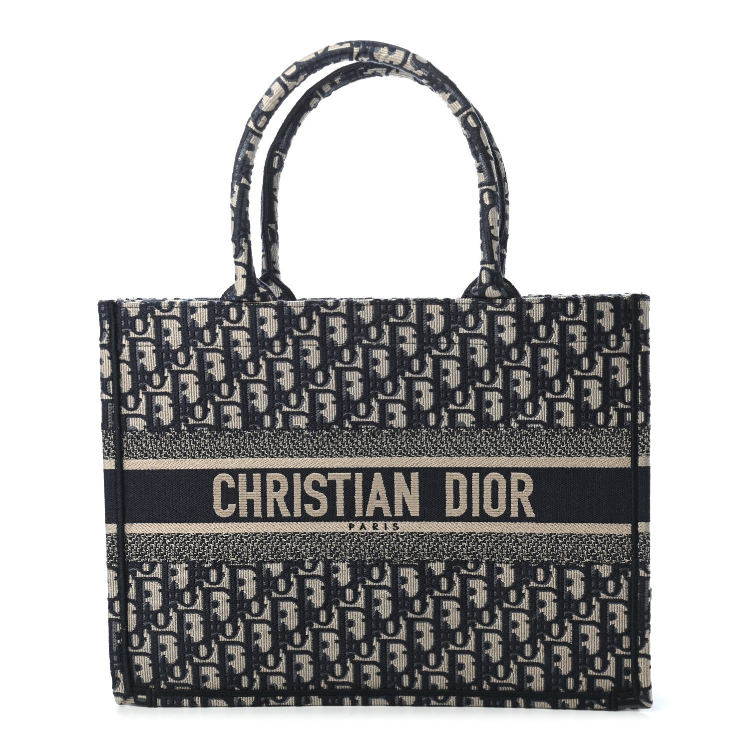 Christian Dior Oblique Medium Book Tote Blue Multicolor 1 of 9
