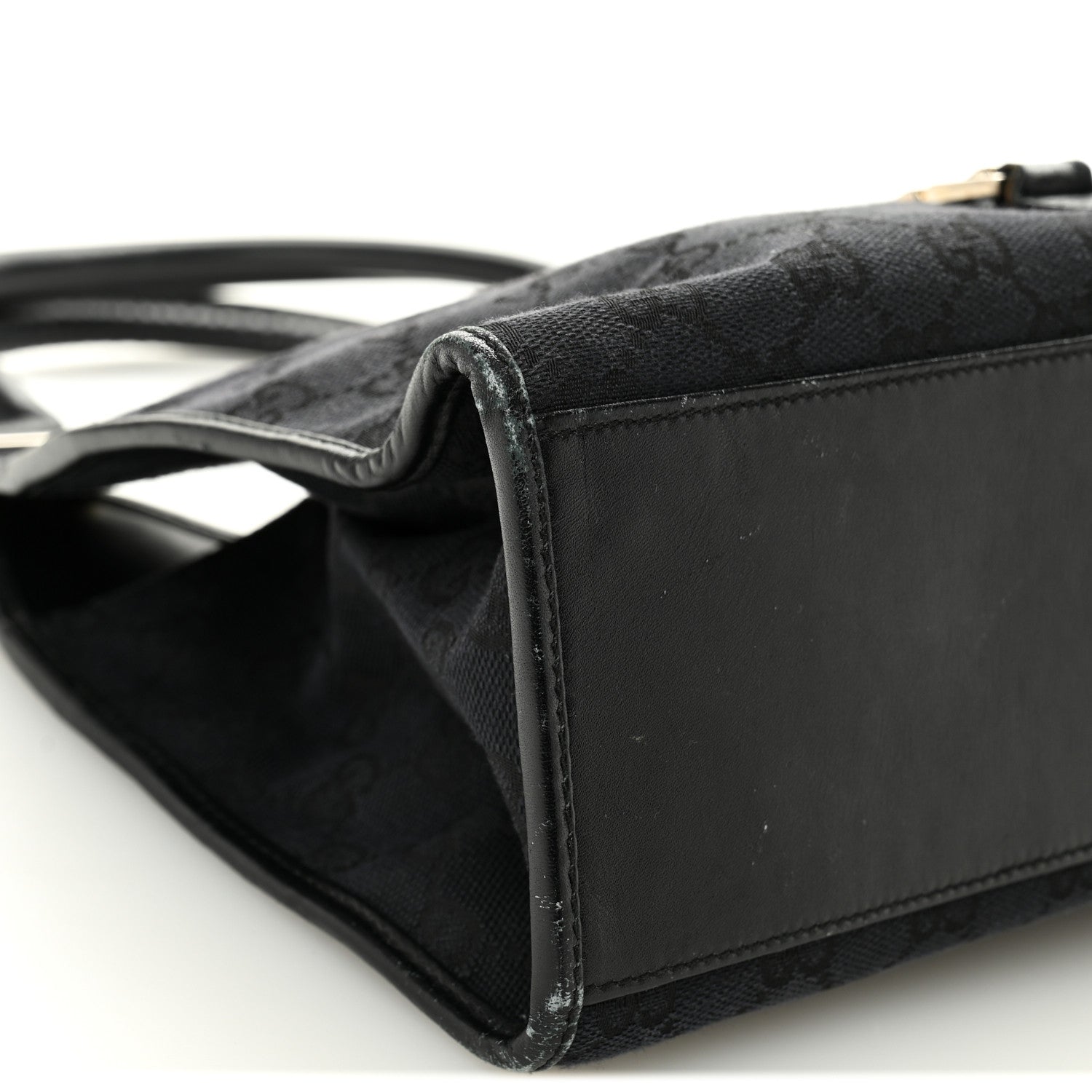 Gucci Monogram Bardot Shoulder Bag Black 9 of 13