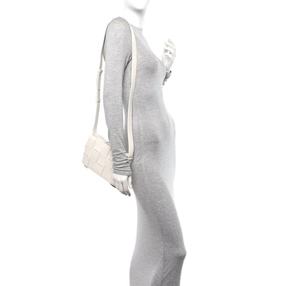 Bottega Veneta Lambskin Maxi Intrecciato Cassette Crossbody Bag White 2 of 12