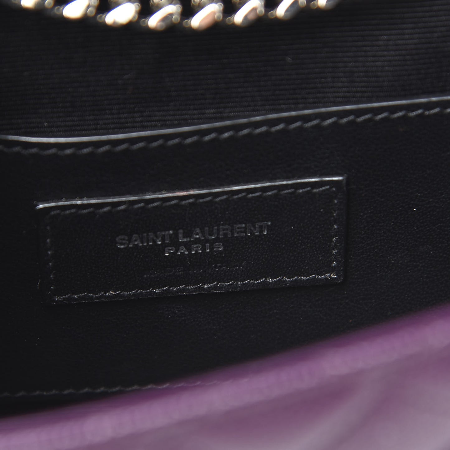 Grain De Poudre Textured Mixed Matelasse Triquilt Small Monogram Satchel Lilac