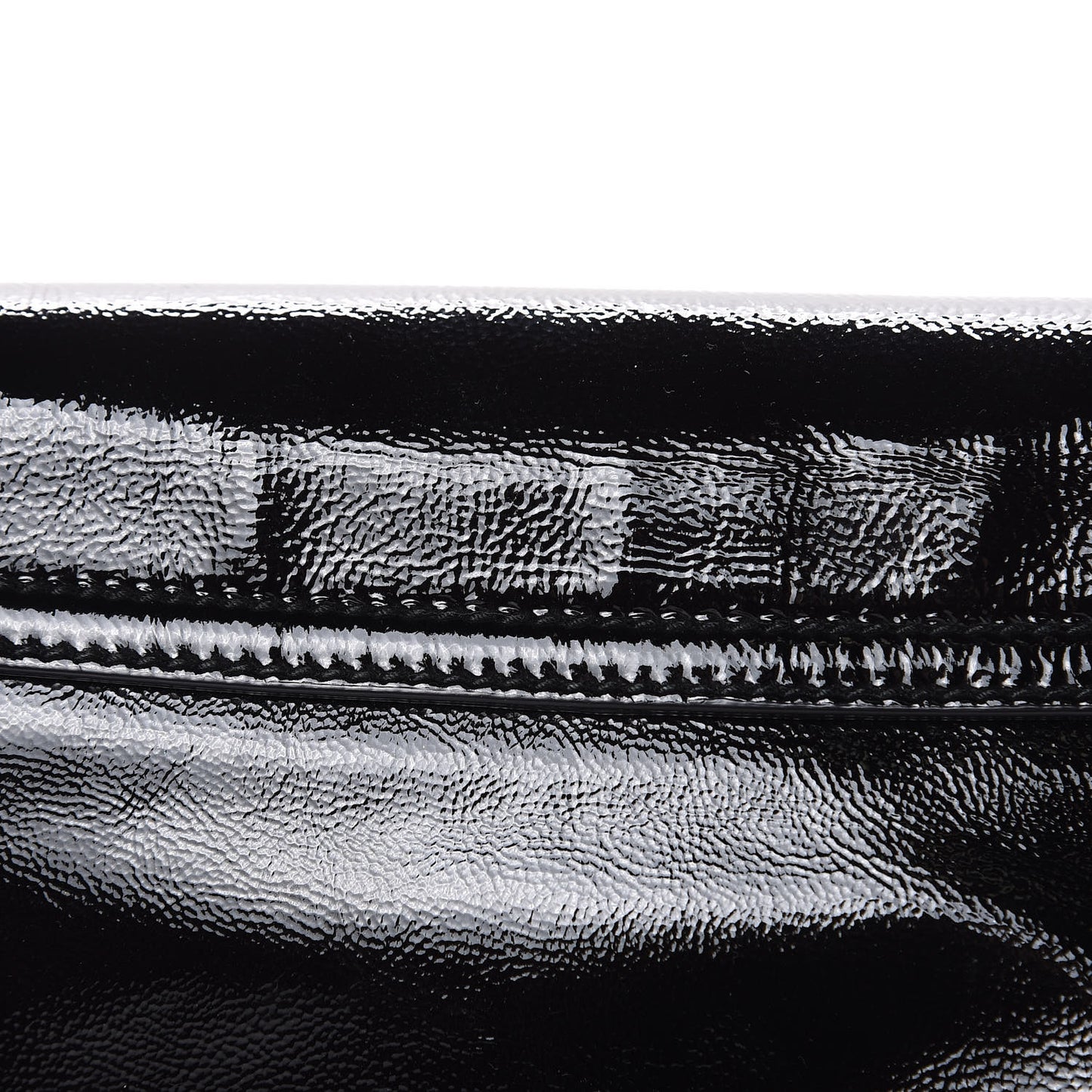 Patent Medium Soho Flap Crossbody Black