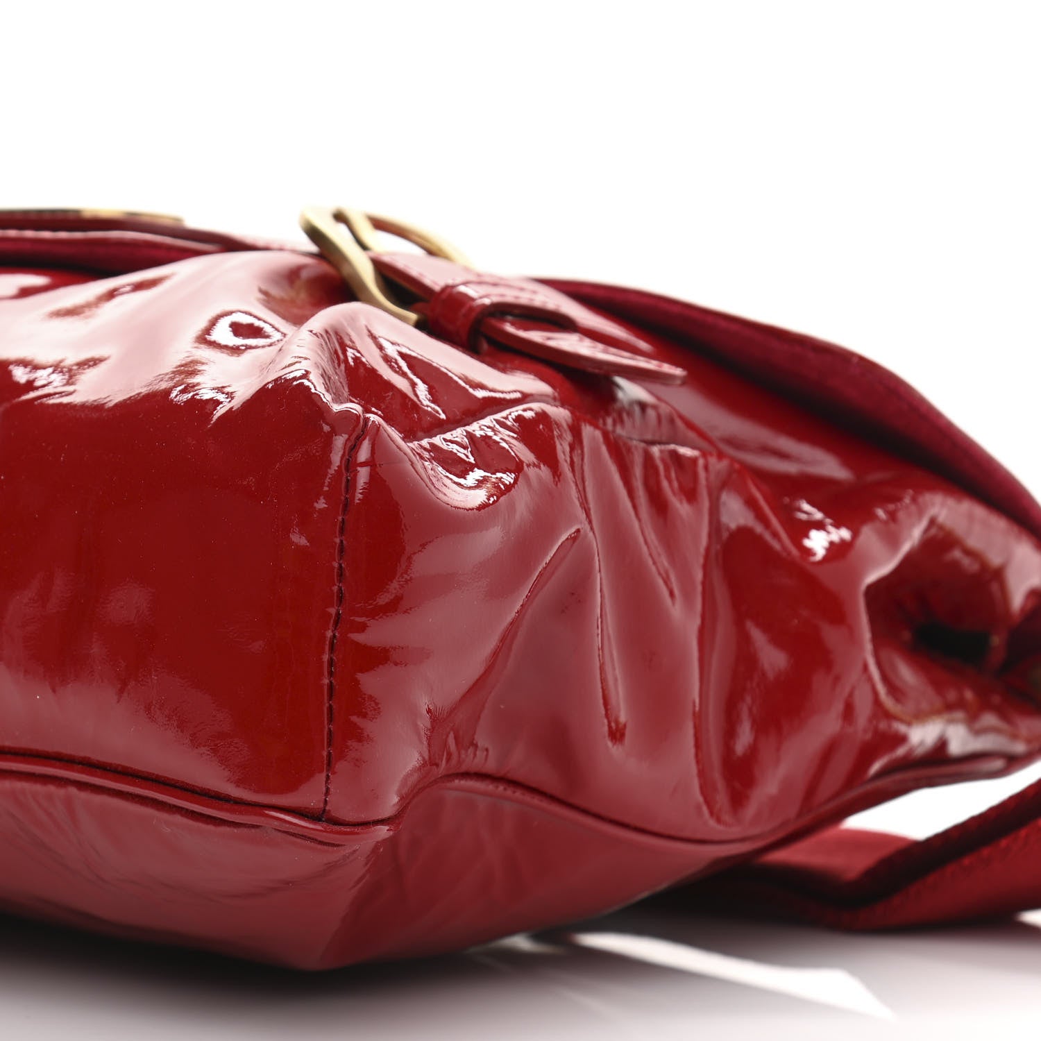 Jimmy Choo Patent Calfskin Tulita Shoulder Bag Red 9 of 10