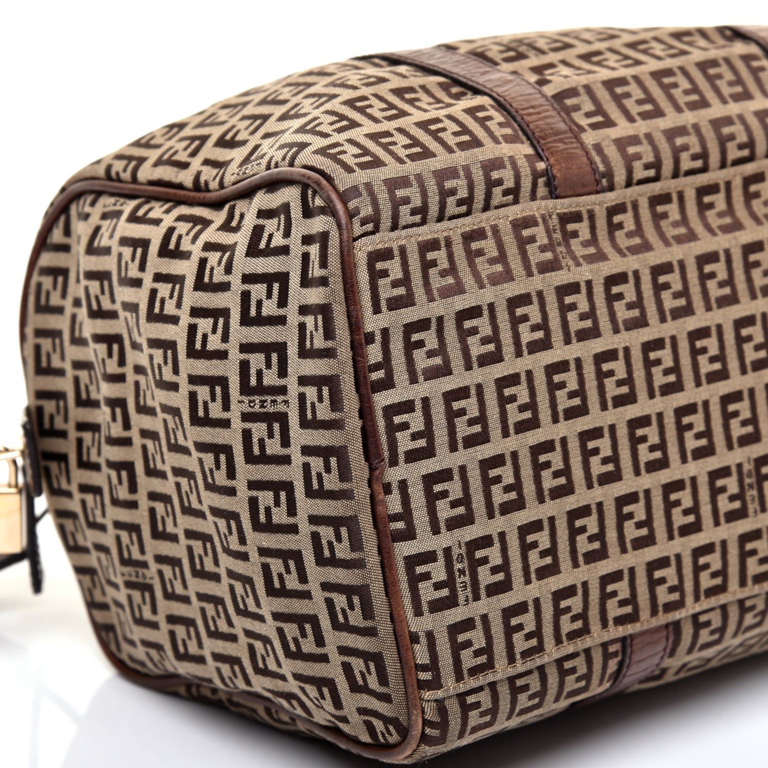 Fendi Zucchino Vitello Boston Mogano Panna Bruciato 6 of 12
