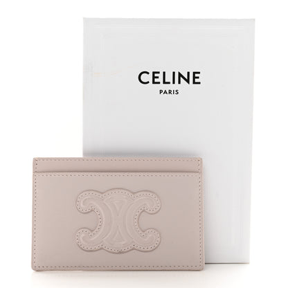 Celine Shiny Calfskin Triomphe Cuir Card Holder Poudre 8 of 8