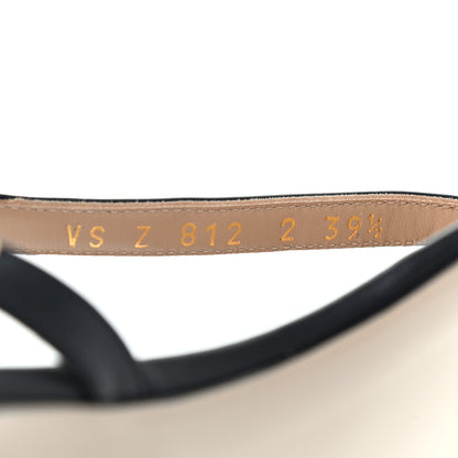 Valentino Garavani Nappa Rockstud Ankle Strap Flat Thong Sandals 39.5 Black 8 of 10