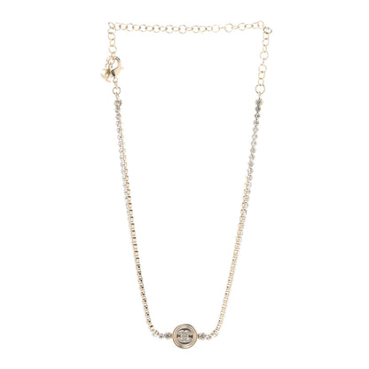 Chanel Crystal CC Chain Short Necklace Gold 3 of 6