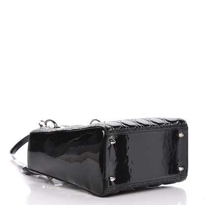 Christian Dior Patent Cannage Medium Lady Dior Black 4 of 9
