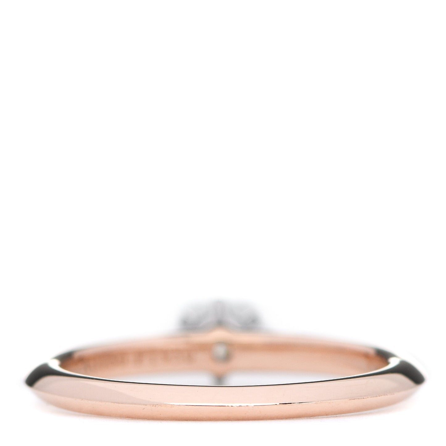 Platinum 18K Rose Gold Diamond .16ct Solitaire Engagement Ring 50 5.25