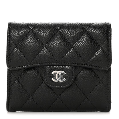 Chanel Caviar Quilted Compact Flap Wallet Black 1 of 9
