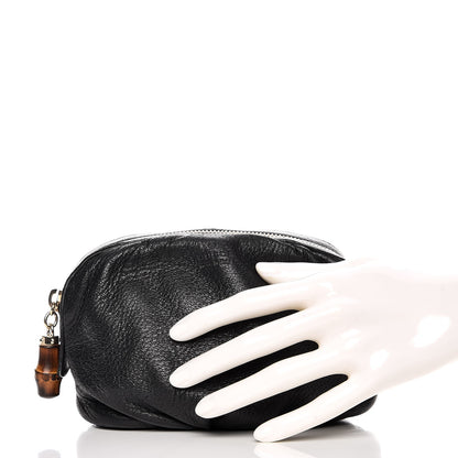 Gucci Deerskin Medium Bamboo Cosmetic Case Black 2 of 11