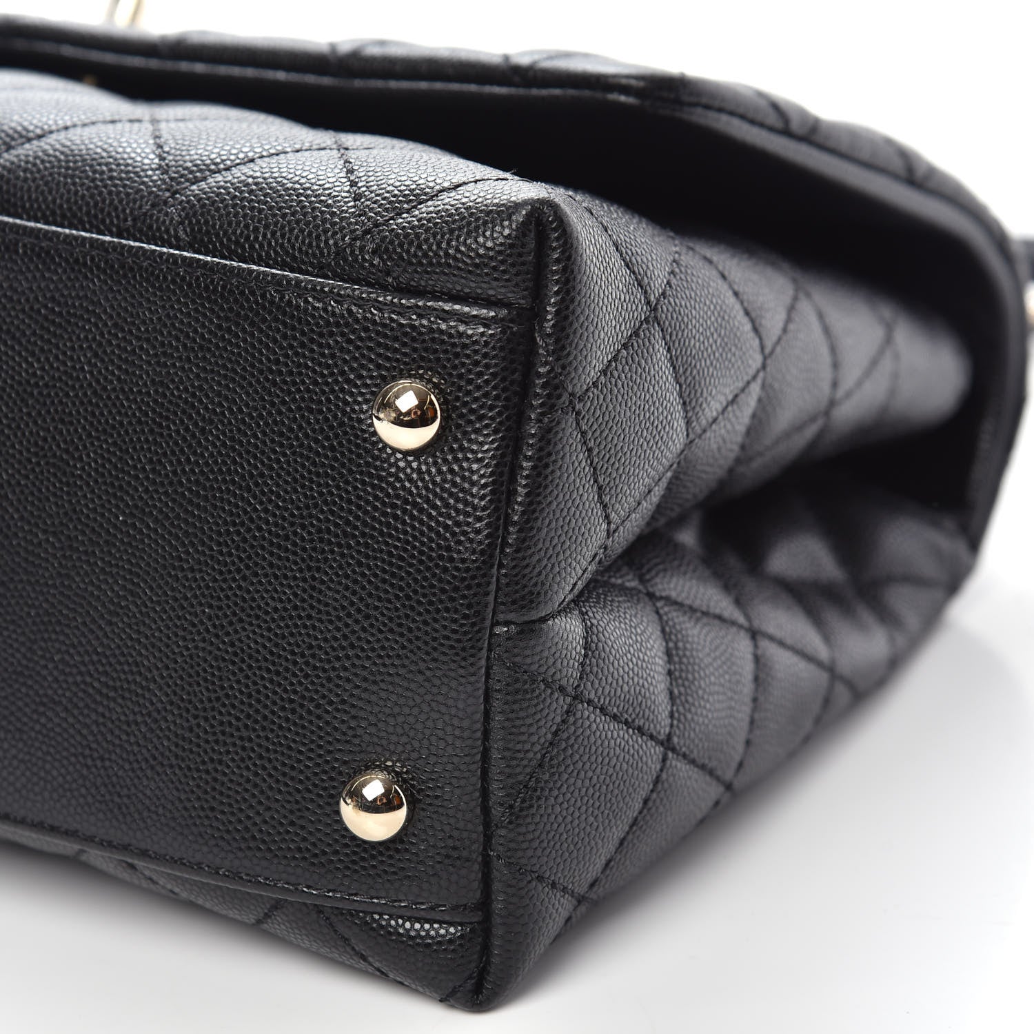 Chanel Caviar Quilted Small Coco Handle Flap Black 10 of 11