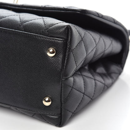 Chanel Caviar Quilted Small Coco Handle Flap Black 10 of 11