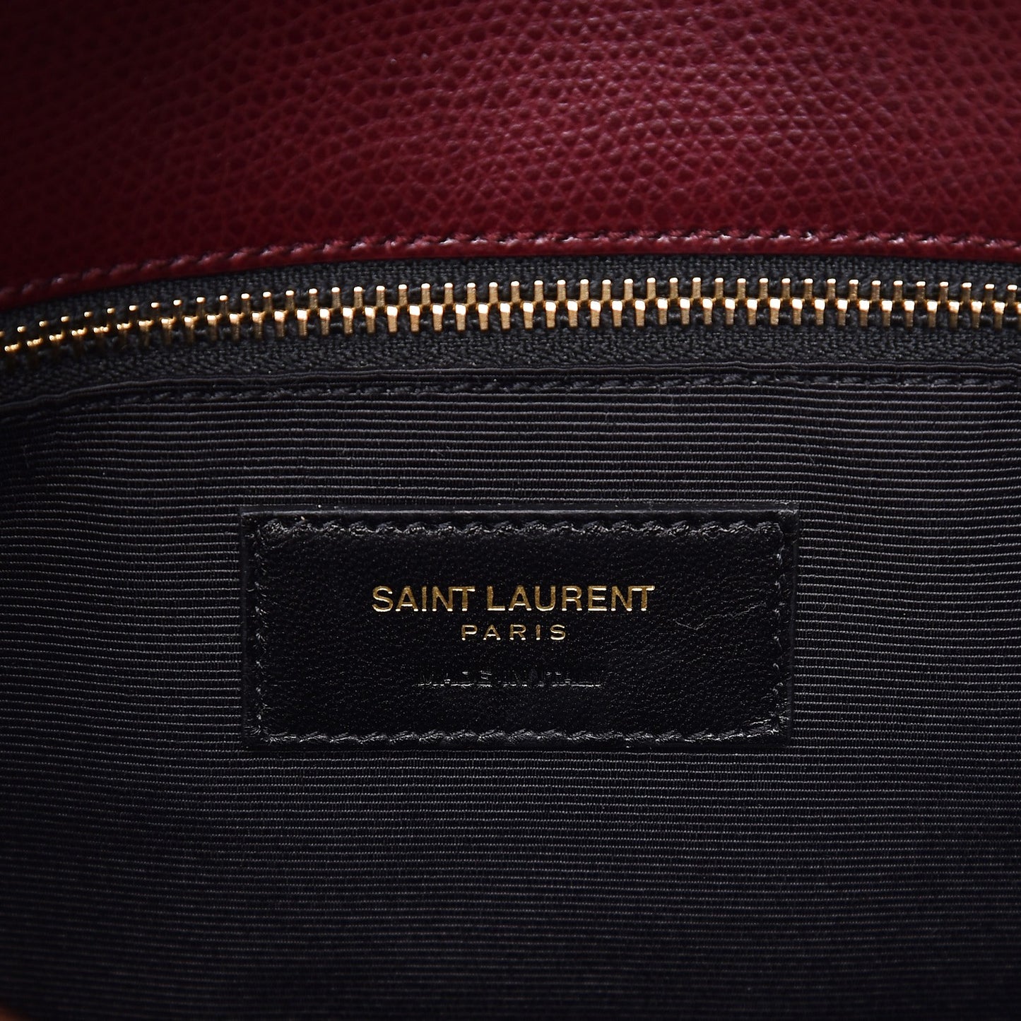 Textured Calfskin Medium Classic Monogram Universite Bag Dark Red