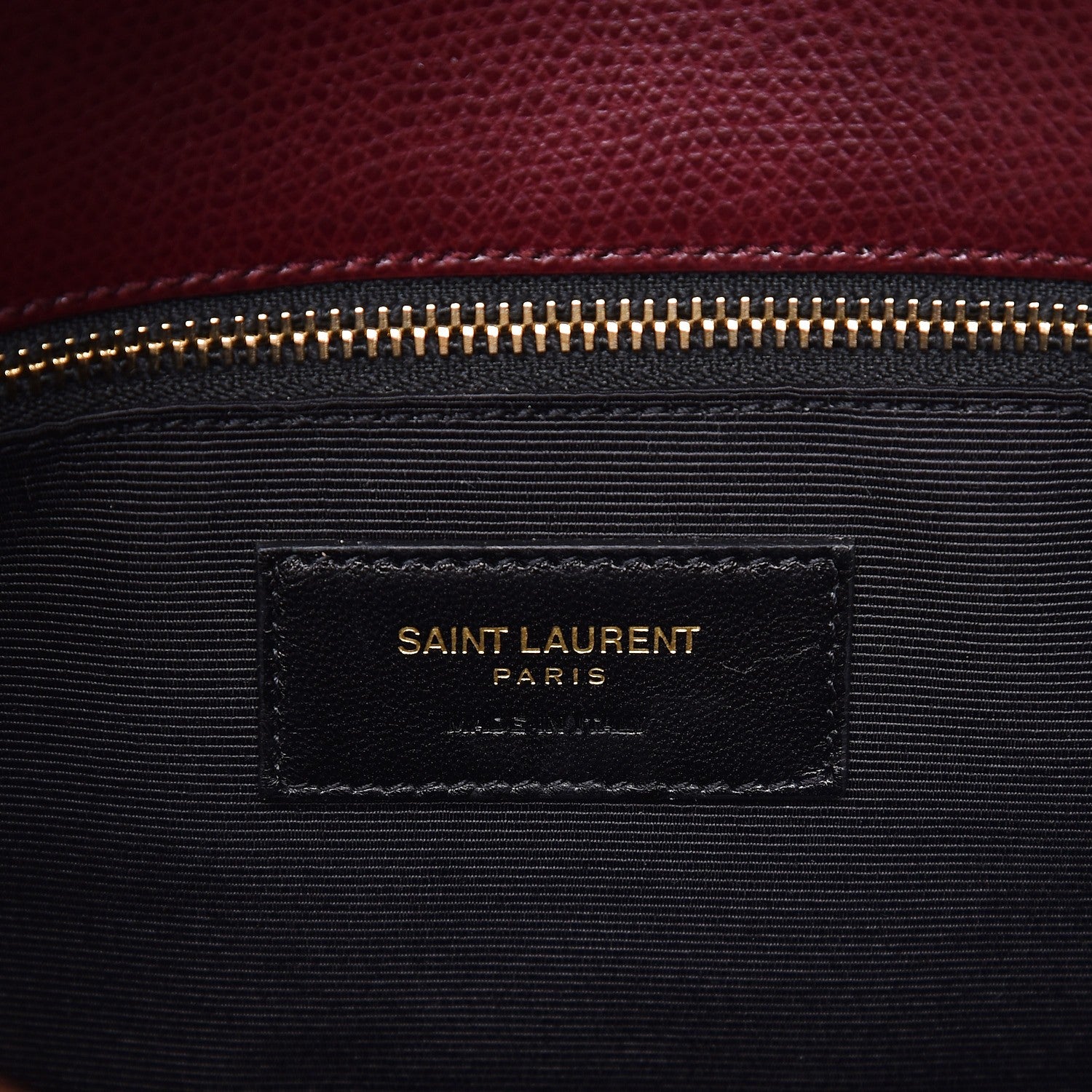 Saint Laurent Textured Calfskin Medium Classic Monogram Universite Bag Dark Red 7 of 8