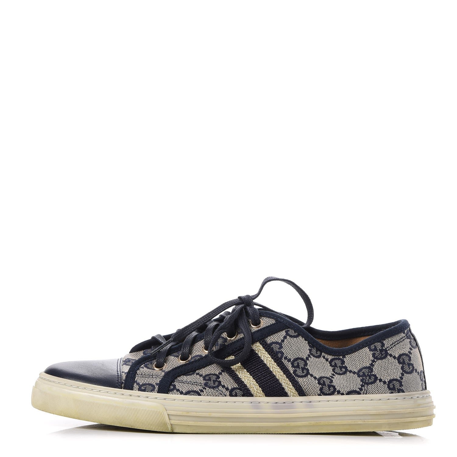 Gucci Monogram Web Sneakers 39 Navy Blue 1 of 15