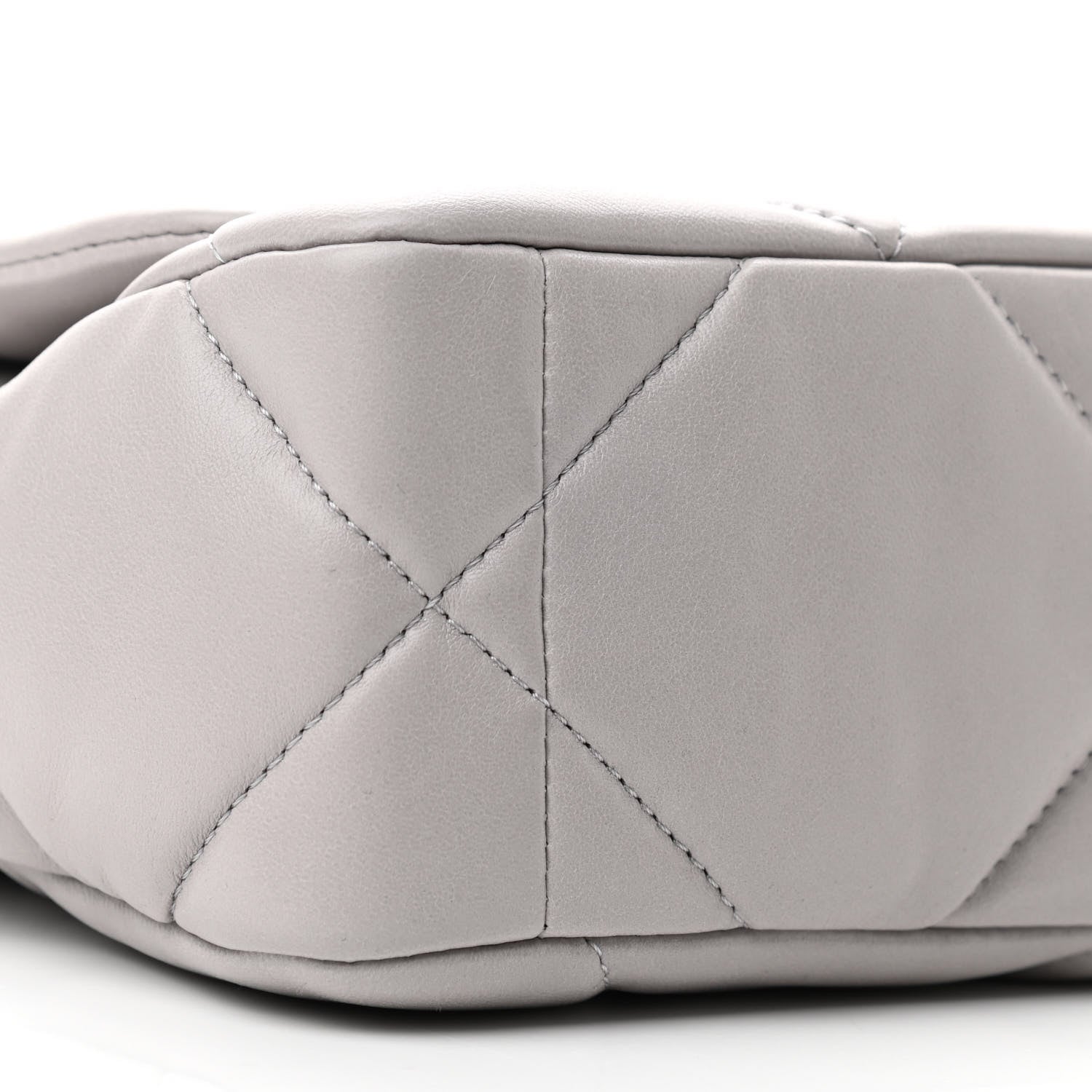 Chanel Lambskin Quilted Medium Chanel 19 Flap Grey 9 of 11