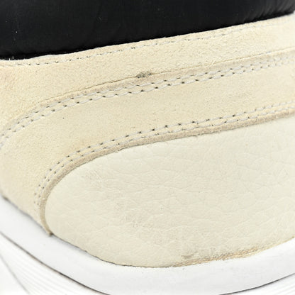 Chanel Mesh Suede Calfskin Grained Calfskin Womens CC Sneakers 37 White Black 9 of 12