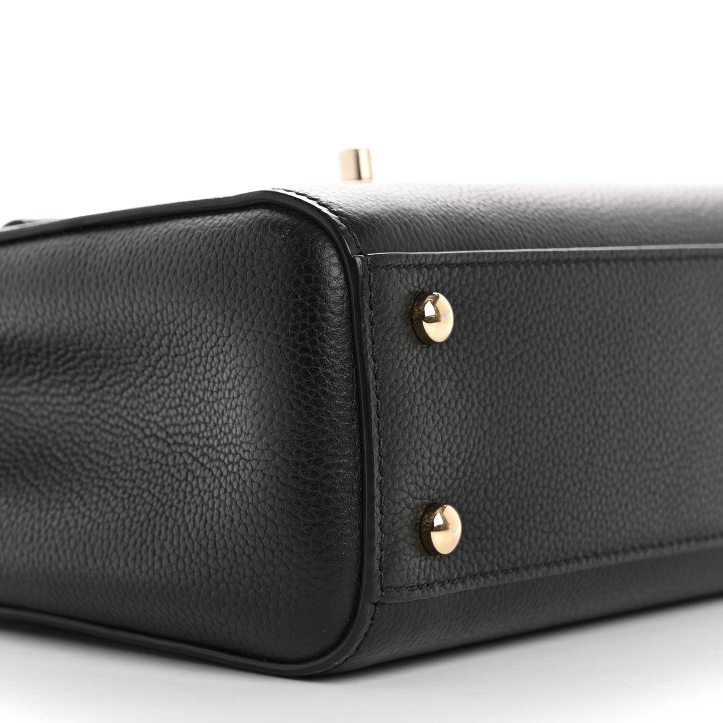 Grained Calfskin Mini Neo Executive Shopper Tote Black
