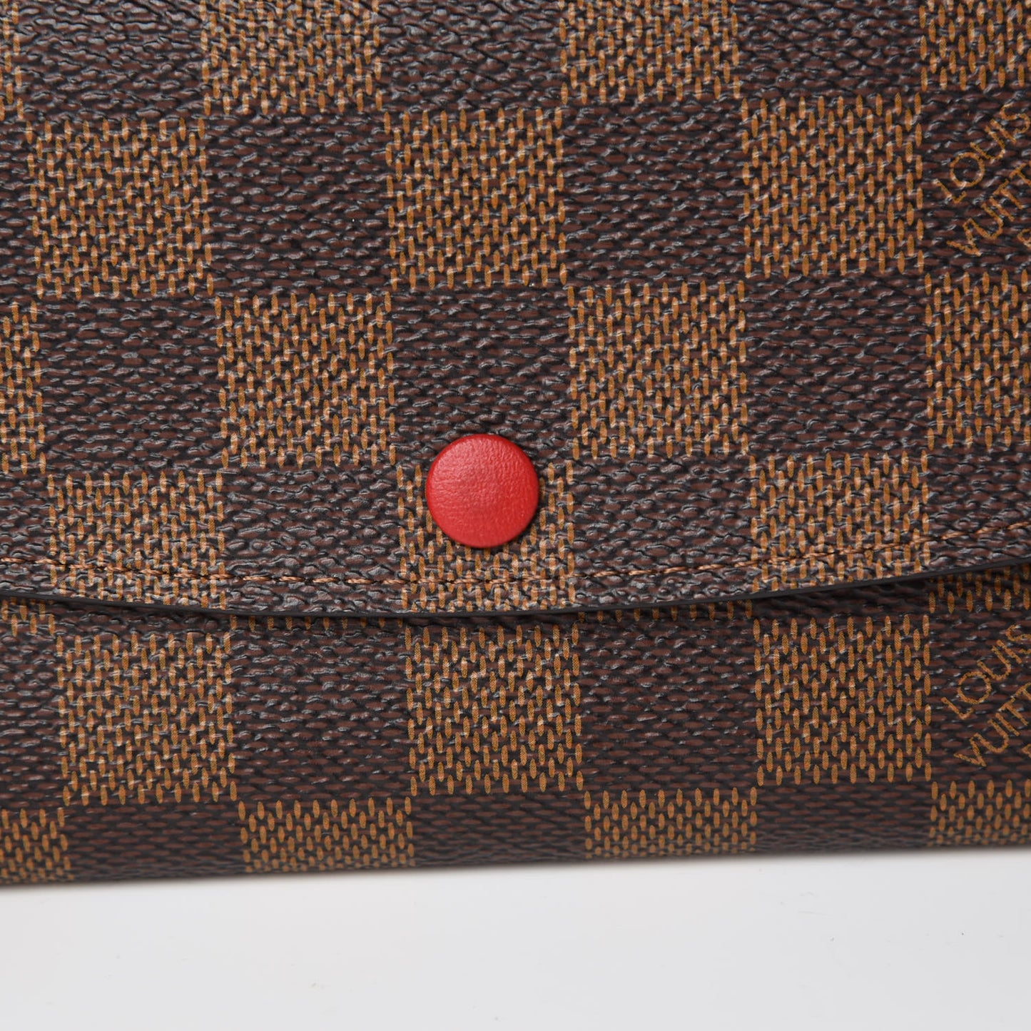 Damier Ebene Emilie Wallet Red