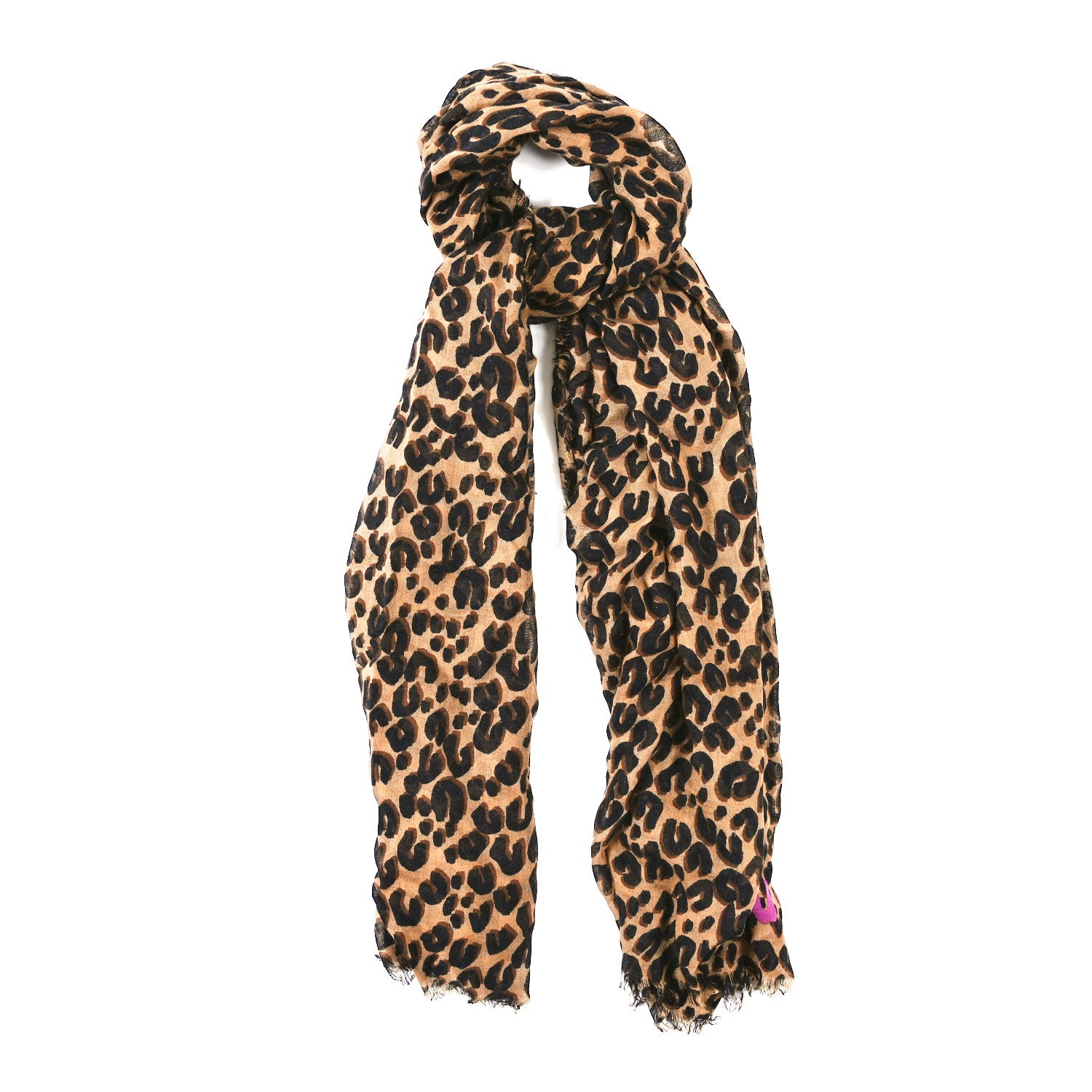 Louis Vuitton Cashmere Silk Leopard Etole Stole Marron 1 of 5