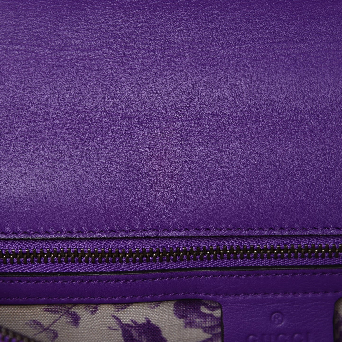 Calfskin Animalier Shoulder Bag Purple