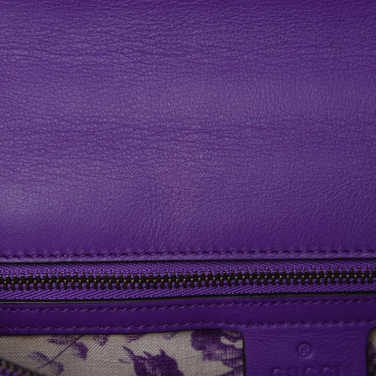 Gucci Calfskin Animalier Shoulder Bag Purple 6 of 8