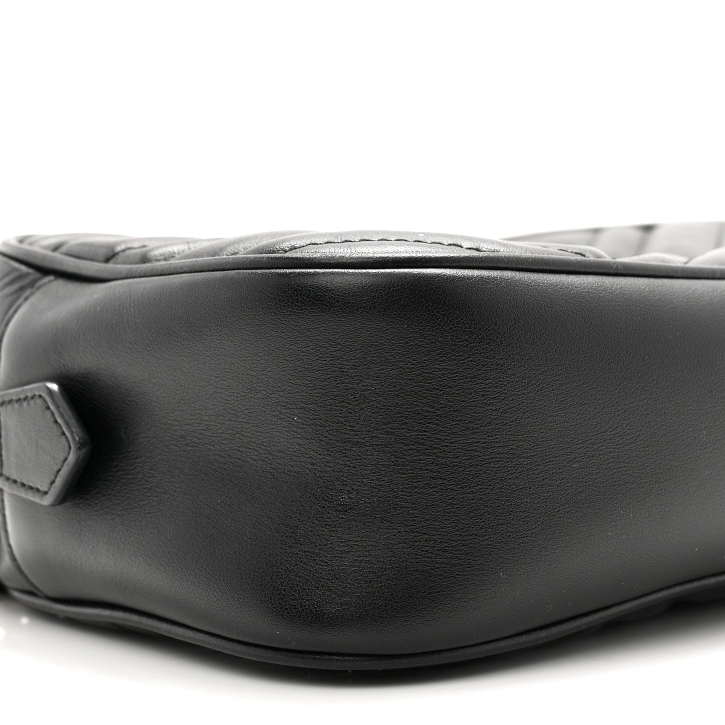 Calfskin Matelasse Small GG Marmont Chain Shoulder Bag Black