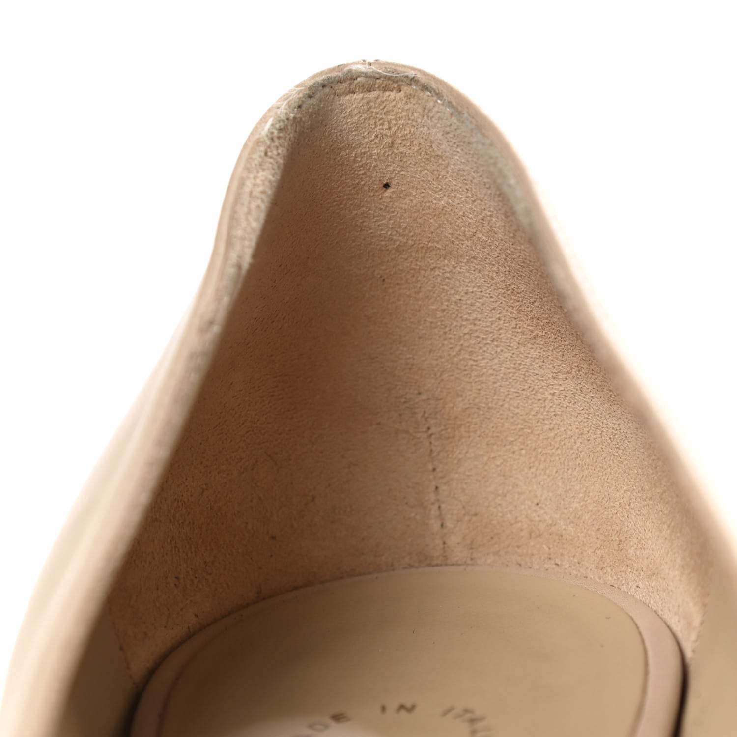 Chanel Calfskin CC Cap Toe Platform Chain Pumps 37.5 Beige Black 16 of 17