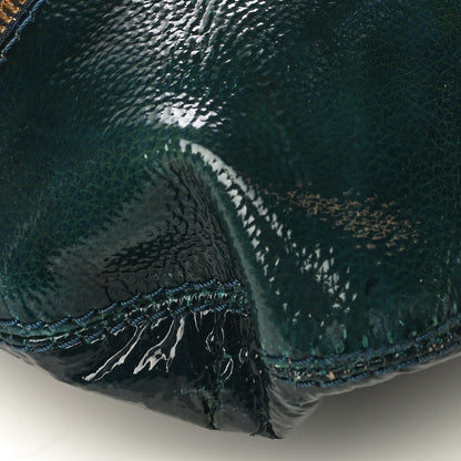 Jimmy Choo Patent Suede Mona Tote Green 6 of 23