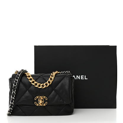 Chanel Lambskin Quilted Medium Chanel 19 Flap Black 11 of 11