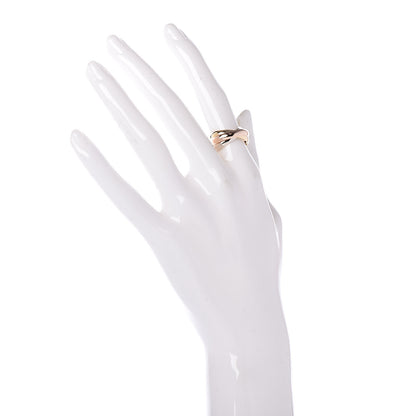 Cartier 18K Pink Yellow White Gold Classic Les Must De Trinity Ring 52 6 2 of 4