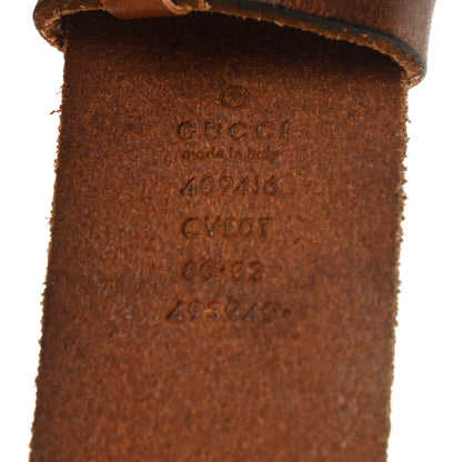 Gucci Faded Calfskin Double G 40mm Belt 80 32 Cuir 3 of 5