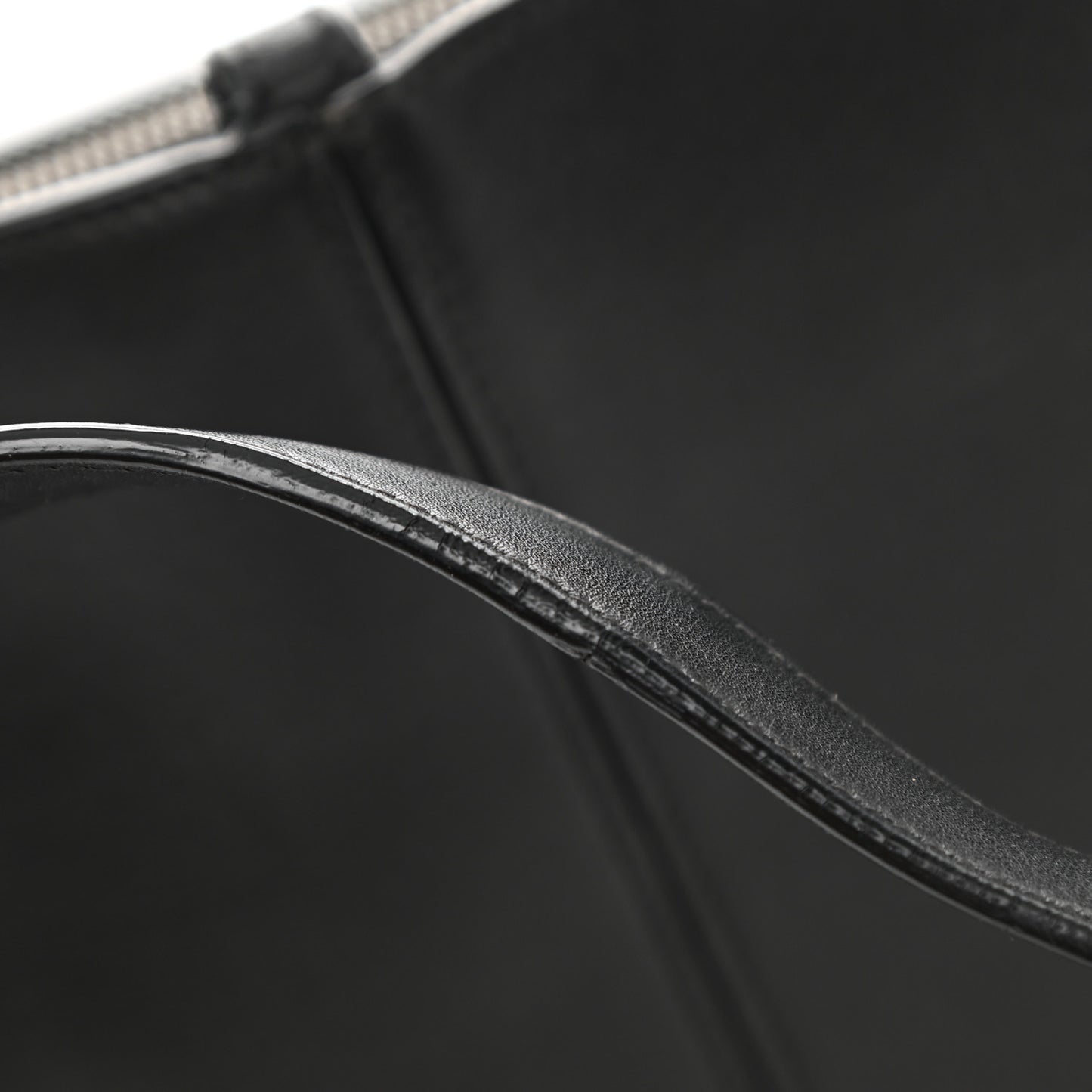 Baby Grained Calfskin Medium Tri-Fold Bag Black