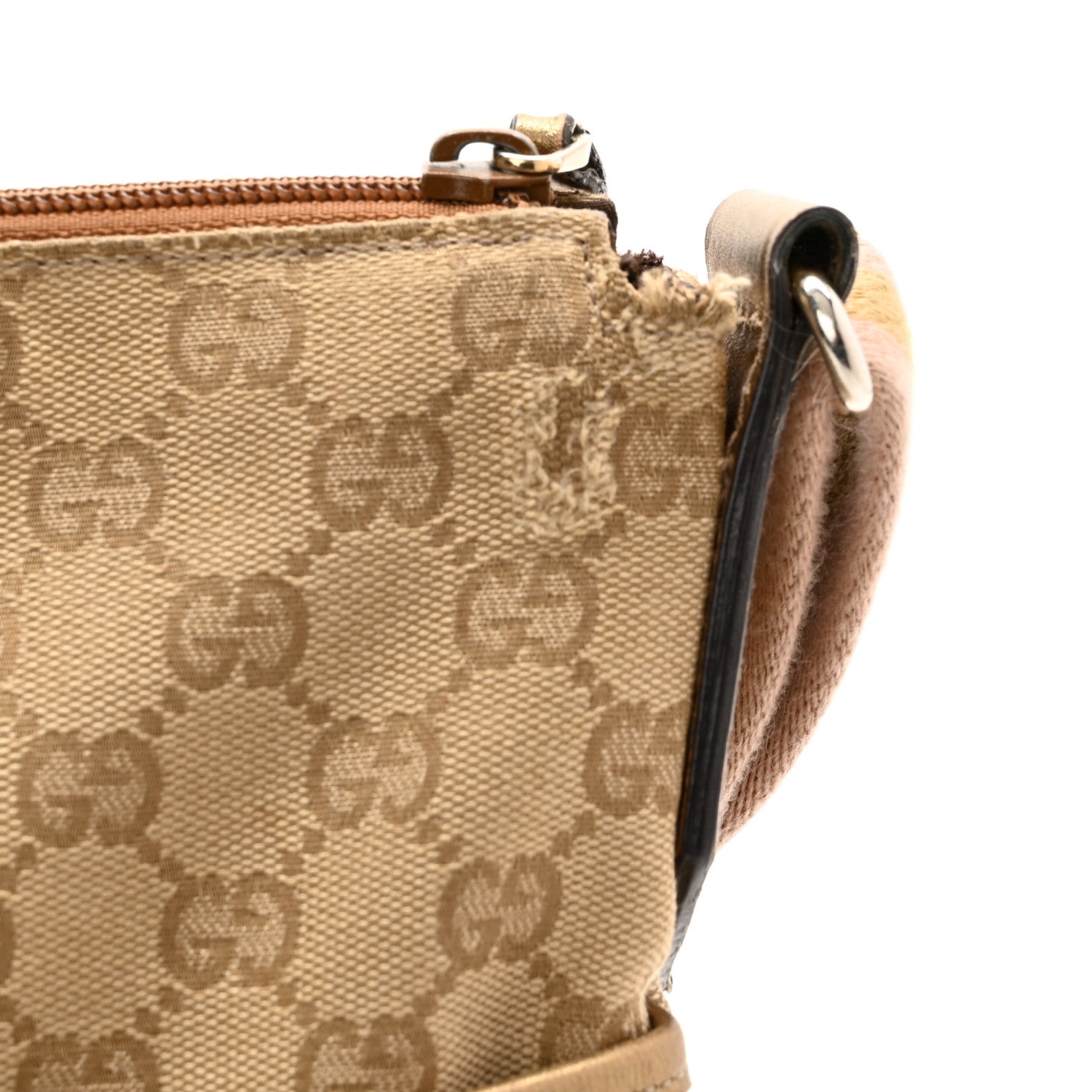 Gucci Monogram Calfskin Perforated Medium Flat Messenger Bag Pink 11 of 13