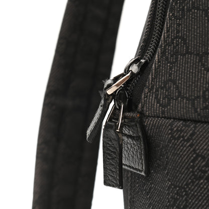 Gucci Denim Monogram Medium Backpack Black 14 of 16