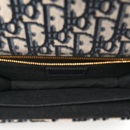 Christian Dior Oblique 30 Montaigne Chain Flap Bag Blue 5 of 9