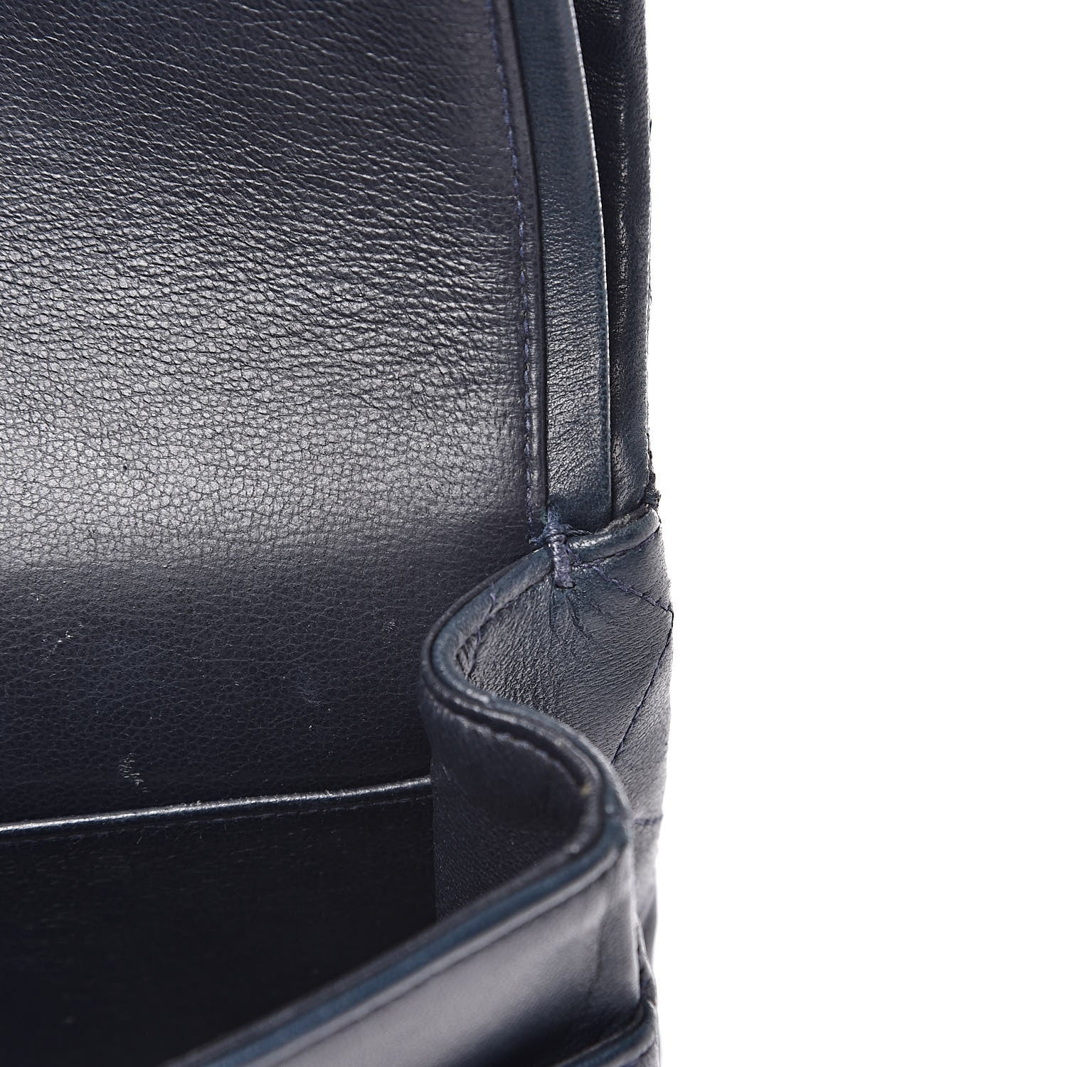 Chanel Lambskin Quilted Medium Double Flap Navy 11 of 17