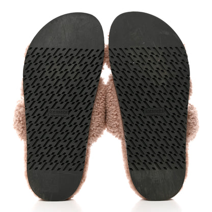 Hermes Woolskin Womens Chypre Sandals 37 Bois De Santal 5 of 9
