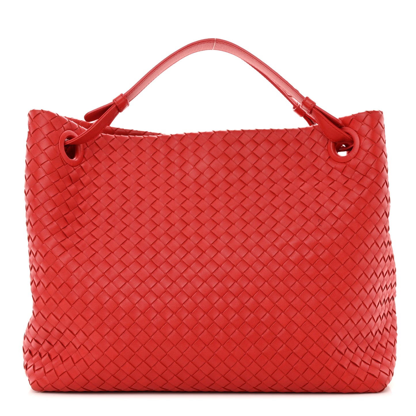 Nappa Intrecciato Garda Tote Red