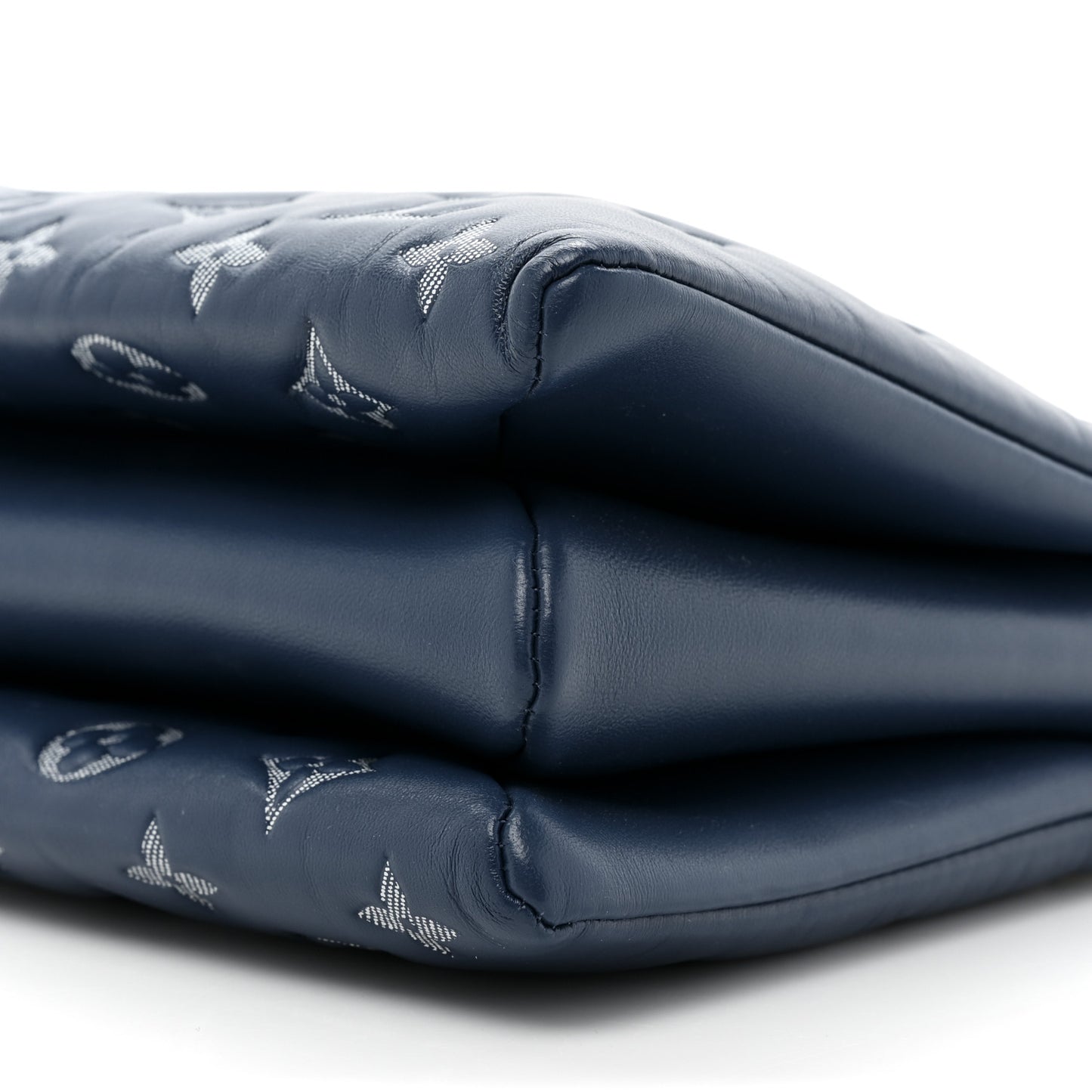 Lambskin Embossed Monogram Coussin PM Denim Blue