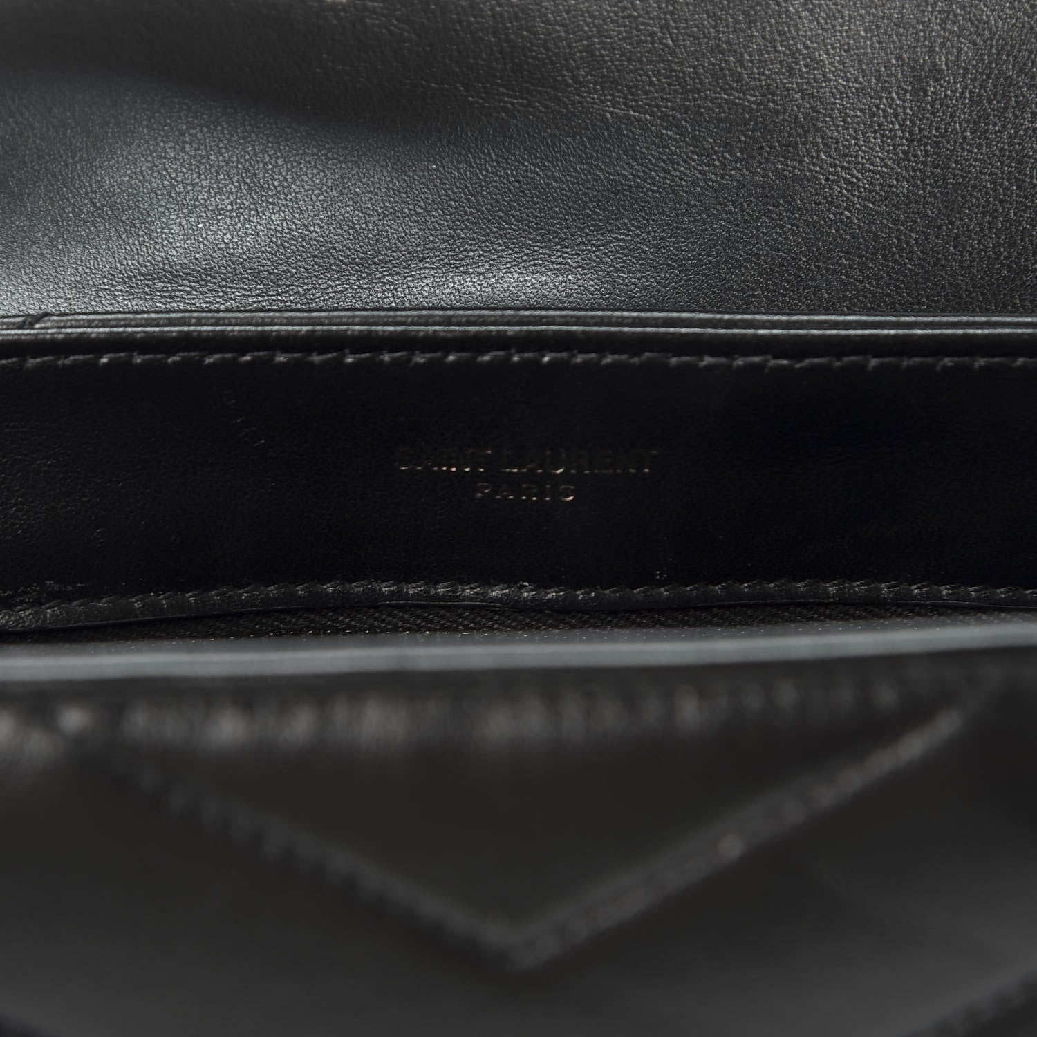 Saint Laurent Calfskin Y Quilted Monogram Toy Loulou Crossbody Bag Black 7 of 10