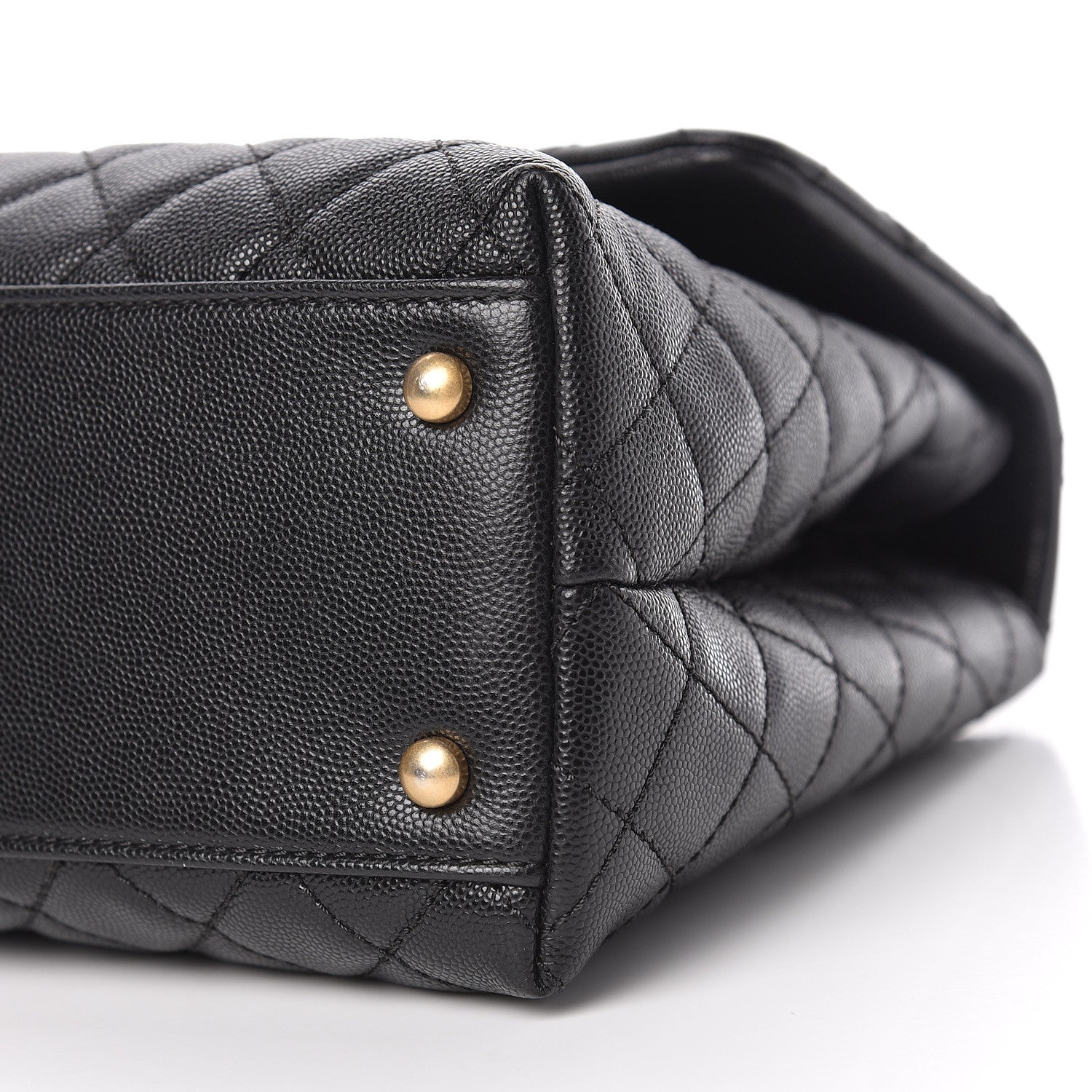 Chanel Caviar Quilted Medium Coco Handle Flap Black 7 of 12