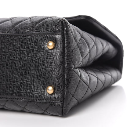 Chanel Caviar Quilted Medium Coco Handle Flap Black 7 of 12